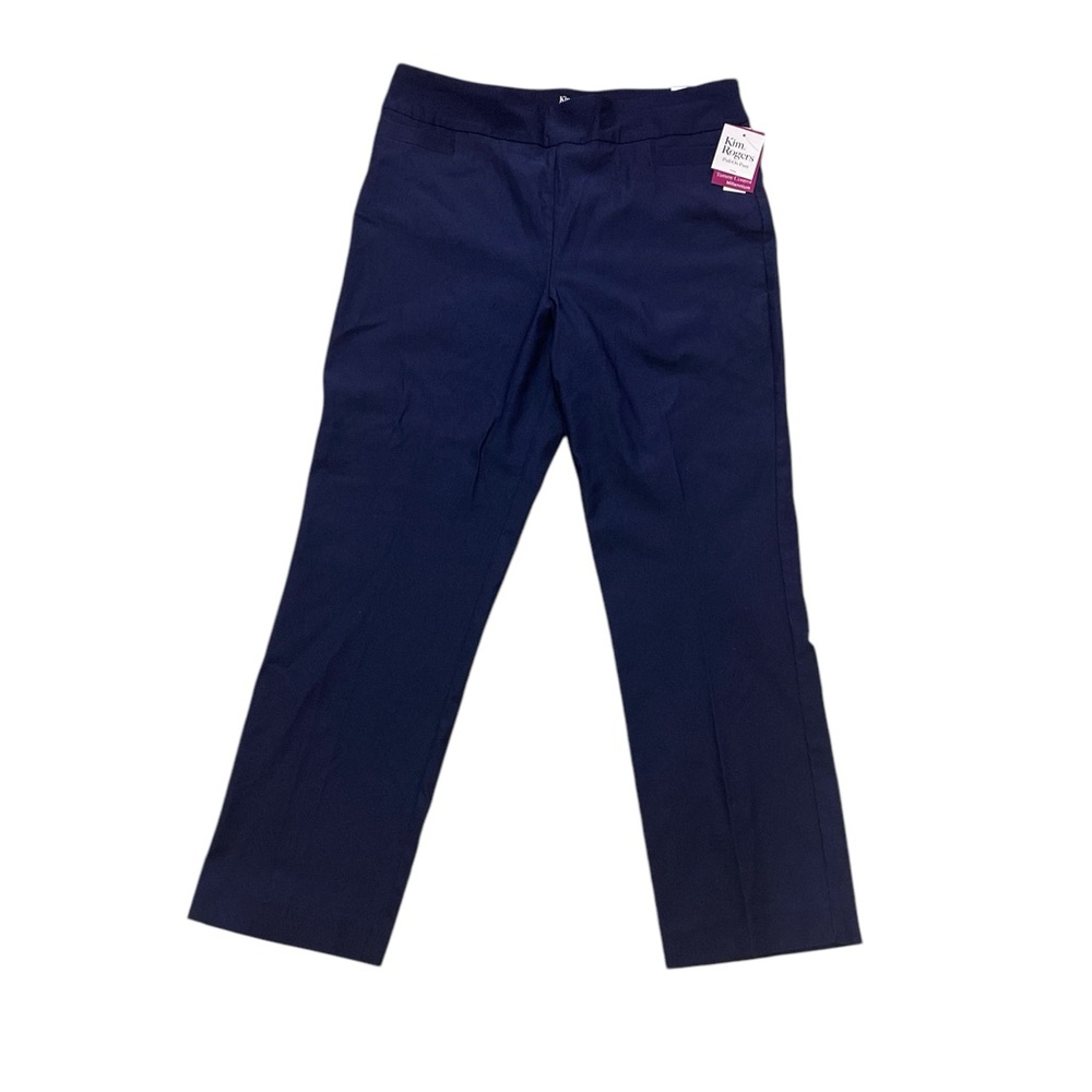 Kim Rogers Pull-On Pant Women’s Size 14P Short Navy Blue Trousers Tummy Control